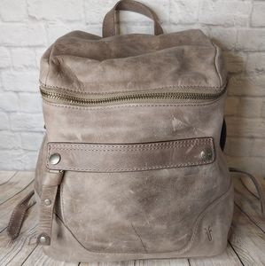 Frye Leather Backpack Melissa Zip brown Italian Leather